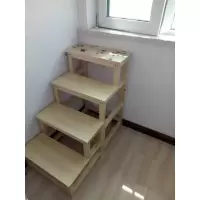 纯实木活动楼梯 梯子 梯凳 家用三步 四步/五步梯子爬梯 三维工匠 120cm五步原木免漆家用梯