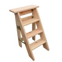 木梯子人字梯多功能移动折叠梯置物架家用加厚登高实木梯装饰梯凳 三维工匠 踏步