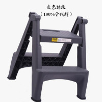 商用洗车凳子塑料家用折叠小梯子多功能便携两二步梯凳室内人字梯 三维工匠 商用级(蓝色踏板)质保三年家用梯
