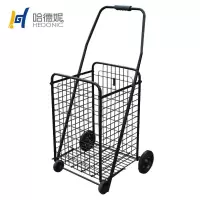 大号购物车买菜车手推车小拉车家用拖车折叠便携车铁轮超市菜篮车 三维工匠
