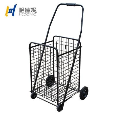 大号购物车买菜车手推车小拉车家用拖车折叠便携车铁轮超市菜篮车 三维工匠
