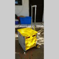 万向六轮家用购物车万向超市买菜车小拉车折叠小推车拉货便携拖车 三维工匠 6轮自由转灰黄色大号有盖子家用拖车