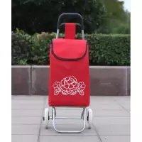 爬楼购物车买菜车小拉车行李手拉车家用便携折叠拖车拉杆小推车 三维工匠 中号绿色(发泡轮)家用拖车