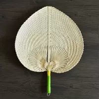 越南纯手工编织竹扇子大蒲扇轻巧风大手摇扇宝宝扇风古典传统 三维工匠 粉色手胶竹扇