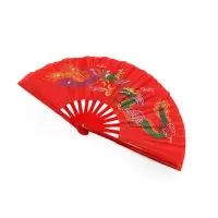 太极扇竹骨功夫扇 表演扇武字双扇木兰扇竹子响扇太极扇子中国风 三维工匠 光面扇