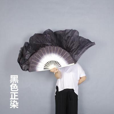 书简水墨书韵书简扇子古典民族舞蹈扇加长扇子跳舞扇孤月杳然黑白 三维工匠 [仿]白灰黑全长1.5米右