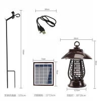 太阳能灭蚊灯户外 防水庭院花园灭蚊杀虫家用室内捕蚊器 三维工匠