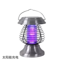 太阳能灭蚊灯户外家用室外led捕蚊器庭院花园防水全自动 三维工匠 褐色+挂钩款