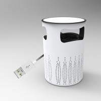 仿生灭蚊室内家用器吸捕蚊子插电防蚊灭蚊灯卧室 三维工匠 鹰眼黑色+数据线+插头