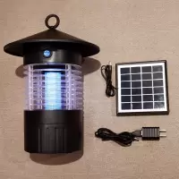 户外太阳能灭蚊灯防水室外庭院花园防蚊杀虫灯养殖场家用 三维工匠 灭蚊灯+太阳能板