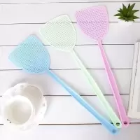 家用夏季塑料苍蝇拍灭蚊拍耐用网面长柄手动灭苍蝇拍蚊子拍 三维工匠 加厚长杆苍蝇拍,1个装