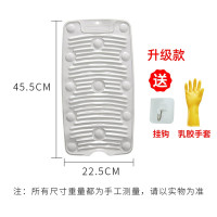 多功能防滑耐用硅胶搓衣板跪用惩罚软体家用洗衣板可折叠小型搓板 三维工匠 灰色普通款+送挂钩
