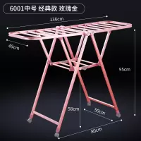晾衣架落地折叠室内室外阳台婴儿凉晒衣架铝合金晾衣杆晒被子 三维工匠 [1.51米]大号升级款珍珠银(配防风挂杆) 大