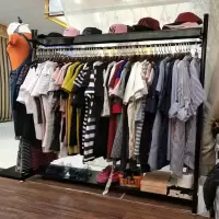 单杆晾衣架家用挂衣架落地式卧室置衣架阳台铁晒衣架挂被子架 三维工匠 [上下带板]黑色长120*高165晾衣杆