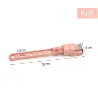日式室内5孔窗框晾衣架挂杆旅行晒衣架阳台宿舍晾衣架挂钩 三维工匠 浅蓝色 1个晾衣杆