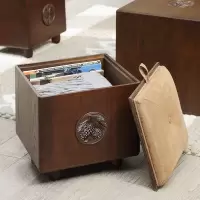 收纳凳子储物凳可坐成人家用实木玩具收纳箱换鞋凳 三维工匠