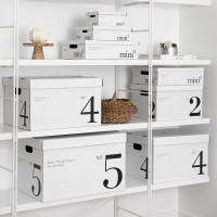 收纳箱小号纸箱收纳盒玩具化妆品衣柜整理储物箱盒子有盖 三维工匠