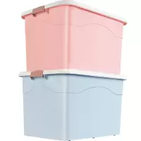 2个装收纳箱塑料特大号宿舍整理箱后备箱储物箱子家用衣柜收纳盒 三维工匠