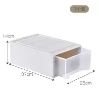 3个装收纳柜抽屉式收纳箱透明塑料抽屉柜组合式储物柜加厚 三维工匠