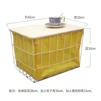 铁艺收纳箱带轮子衣物收纳筐玩具储物箱北欧童装店整理箱放书 三维工匠