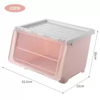 塑料收纳箱透明玩具零食侧开收纳架网红收纳盒整理箱厨房储物箱筐 三维工匠