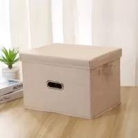 衣物收纳箱布艺家用收纳盒子衣服储存整理箱折叠储物盒有盖箱子 三维工匠