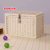 带锁盒子收纳盒家用柜箱大号整理箱密码包箱子学生书宿舍加上储物 三维工匠收纳箱