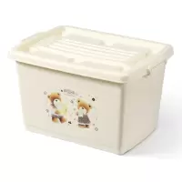 特大号塑料收纳箱周转箱塑料整理箱收纳盒储物盒玩具储物箱收纳箱 三维工匠 俏丽粉 超划算套装60L+120L(共2个)