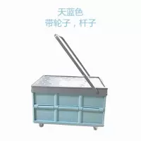 装书书箱滑轮省空间收纳箱带轮子有拉杆大号可折叠可移动箱子 三维工匠