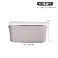 日系家用衣物收纳箱塑料整理箱有盖衣服储物箱大小玩具收纳盒套装 三维工匠