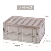 高中可折叠书本收纳箱小号学生书籍整理储物盒塑料书箱子教室 三维工匠 卡其色小号(折叠款) 多色可选