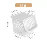 北欧厨房蔬菜水果置物架落地塑料可叠加收纳筐零食杂物玩具收纳篮收纳层架 三维工匠