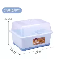 厨房装碗筷收纳盒放碗箱家用沥水塑料带盖碟碗柜收纳架餐具置物架收纳层架 三维工匠
