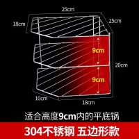多功能盘碟收纳架厨房用品橱柜内放锅具多层架墙角不锈钢置物架子收纳层架 三维工匠
