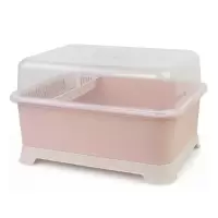 沥水碗架带盖碗碟架放碗架塑料收纳盒装碗筷收纳箱厨房碗柜置物架收纳层架 三维工匠