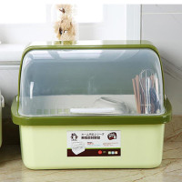 碗箱厨房碗架新型分隔家用碗筷收纳盒碗柜沥水有盖组装厨具防蟑螂收纳层架 三维工匠