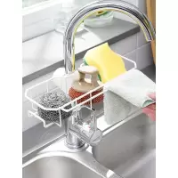 日本品质厨房水龙头置物架水抹布收纳架挂篮海绵沥水架收纳收纳层架 三维工匠