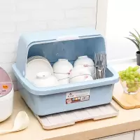 新款塑料碗柜厨房沥水碗架放碗碟架带盖碗筷餐具收纳盒碗盘置物架收纳层架 三维工匠