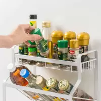 铁艺三层调料架储物架厨房调味品置物架台面落地调味料架子收纳架收纳层架 三维工匠