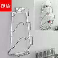 304不锈钢锅盖架壁挂免打孔白钢厨房置物架放锅盖的架子收纳收纳层架 三维工匠