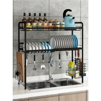 304不锈钢碗架水沥水架厨房置物架用品收纳架水池晾放碗碟架子收纳层架 三维工匠
