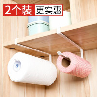橱柜免打孔卷纸架纸巾架厨房用纸悬挂置物架挂架保鲜膜收纳挂纸架收纳层架 三维工匠
