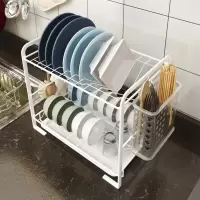 放碗架沥水架家用厨房置物架 台面晾碗碟筷子收纳滤水小型多功能收纳层架 三维工匠