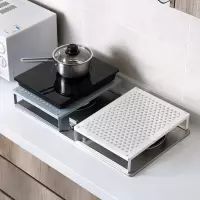 铁艺多功能置物架厨房电磁炉支架 家用灶台收纳微波炉架子收纳层架 三维工匠