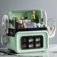 带盖厨房调料盒置物架调味用品家用大全刀架筷子储物收纳柜子台面收纳层架 三维工匠