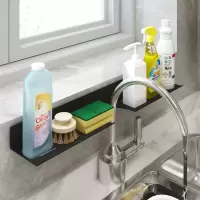 水龙头置物架洗碗海绵抹布钢丝球沥水架厨房免打孔水收纳架金属收纳层架 三维工匠