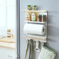 冰箱置物架侧挂架壁挂架免打孔收纳架多功能调味料家用厨房用纸架收纳层架 三维工匠