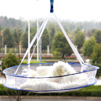 单层大号晒衣篮凉衣蓝晾衣筐防风毛衣晾衣架晒网平铺衣服晾衣网兜收纳层架 三维工匠