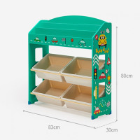 儿童玩具收纳架家用客厅大容量超大宝宝整理柜分类书架置物架多层收纳柜 三维工匠