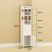 置物架厕所收纳柜卫生间收纳柜浴室缝隙整理储物柜零食抽屉柜窄柜收纳柜 三维工匠